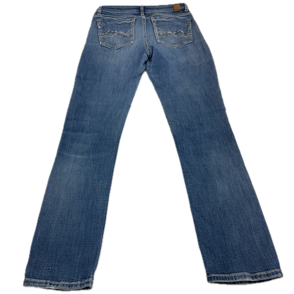 BKE Jeans Womens 29R Blue Payton Straight Denim Distressed Y2K Western - Picture 3 of 10
